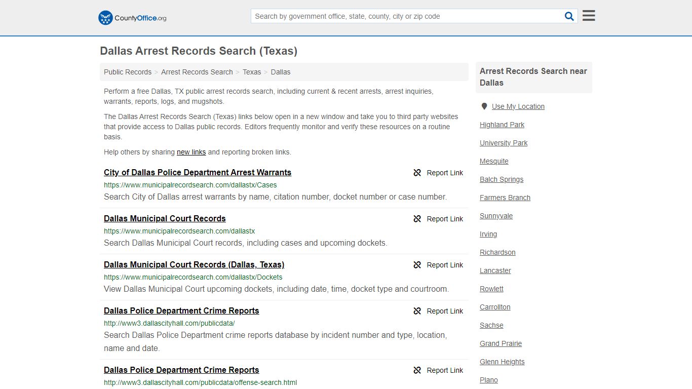 Arrest Records Search - Dallas, TX (Arrests & Mugshots) - County Office